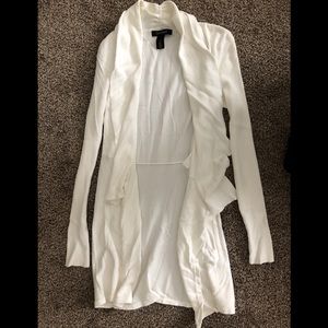 White House Black Market White Hi low cardigan